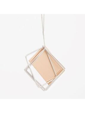 COS Geometric Metal Pendant Necklace